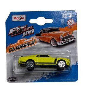 Maisto Fresh Metal 2208 Classics R1 Ford Mustang Boss  Yellow Diecast New